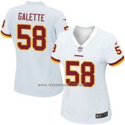 Camiseta NFL Game Mujer Washington Commanders Galette Blanco