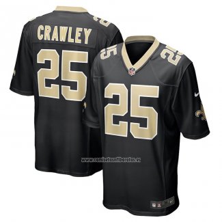 Camiseta NFL Game New Orleans Saints Ken Crawley Negro