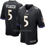 Camiseta NFL Game Nino Baltimore Ravens Flacco Negro