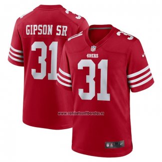 Camiseta NFL Game San Francisco 49ers Tashaun Gipson Sr. Primera Rojo