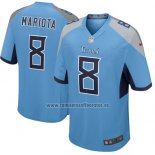Camiseta NFL Game Tennessee Titans 8 Marcus Mariota 2018 Azul
