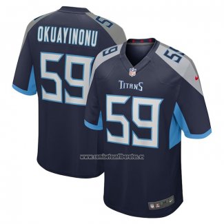 Camiseta NFL Game Tennessee Titans Sam Okuayinonu Primera Azul