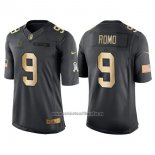 Camiseta NFL Gold Anthracite Dallas Cowboys Romo Salute To Service 2016 Negro