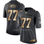 Camiseta NFL Gold Anthracite Dallas Cowboys Smith Salute To Service 2016 Negro