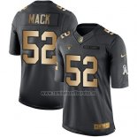 Camiseta NFL Gold Anthracite Las Vegas Raiders Mack Salute To Service 2016 Negro