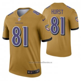 Camiseta NFL Legend Baltimore Ravens Hayden Hurst Inverted Oro