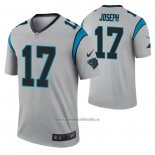 Camiseta NFL Legend Carolina Panthers Greg Joseph Inverted Gris