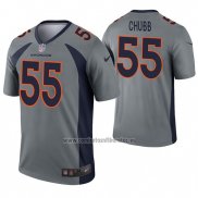 Camiseta NFL Legend Denver Broncos 55 Bradley Chubb Inverted Gris