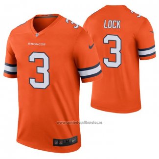 Camiseta NFL Legend Denver Broncos Drew Lock Color Rush Naranja