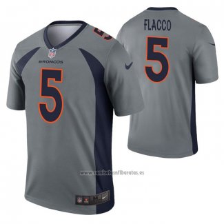 Camiseta NFL Legend Denver Broncos Joe Flacco Inverted Gris