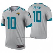 Camiseta NFL Legend Jacksonville Jaguars 10 Terrelle Pryor Inverted Gris