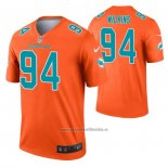 Camiseta NFL Legend Miami Dolphins Christian Wilkins Inverted Naranja
