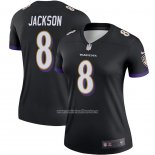Camiseta NFL Legend Mujer Baltimore Ravens Lamar Jackson Negro