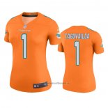 Camiseta NFL Legend Mujer Miami Dolphins Tua Tagovailoa Naranja Color Rush