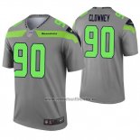 Camiseta NFL Legend Seattle Seahawks 90 Jadeveon Clowney Inverted Gris