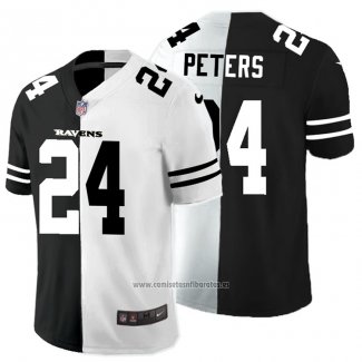 Camiseta NFL Limited Baltimore Ravens Peters Black White Split