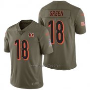 Camiseta NFL Limited Cincinnati Bengals 18 A.j. Green 2017 Salute To Service Verde
