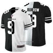 Camiseta NFL Limited Cincinnati Bengals Burrow Black White Split