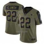 Camiseta NFL Limited Dallas Cowboys Emmitt Smith 2021 Salute To Service Retired Verde
