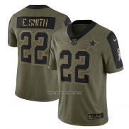 Camiseta NFL Limited Dallas Cowboys Emmitt Smith 2021 Salute To Service Retired Verde