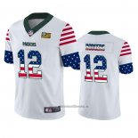 Camiseta NFL Limited Green Bay Packers Aaron Rodgers Independence Day Blanco