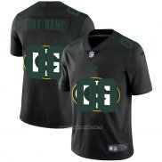 Camiseta NFL Limited Green Bay Packers Personalizada Logo Dual Overlap Negro