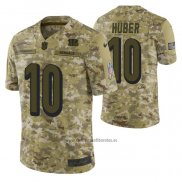 Camiseta NFL Limited Kansas City Chiefs 10 Kevin Huber 2018 Salute To Service Camuflaje