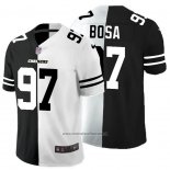 Camiseta NFL Limited Los Angeles Chargers Bosa Black White Split