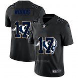 Camiseta NFL Limited Los Angeles Rams Woods Logo Dual Overlap Negro