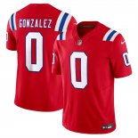 Camiseta NFL Limited New England Patriots Christian Gonzalez Alterno Vapor F.U.S.E. Rojo