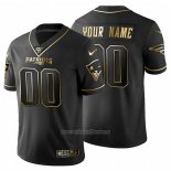 Camiseta NFL Limited New England Patriots Personalizada Golden Edition Negro