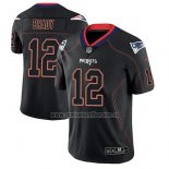 Camiseta NFL Limited New England Patriots Tom Brady Negro Color Rush 2018 Lights Out
