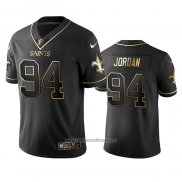 Camiseta NFL Limited New Orleans Saints Cameron Jordan Golden Edition Negro