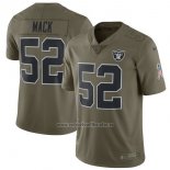 Camiseta NFL Limited Nino Las Vegas Raiders 52 Mack 2017 Salute To Service Verde