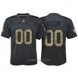 Camiseta NFL Limited Nino New England Patriots Personalizada 2016 Salute To Service Negro