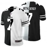 Camiseta NFL Limited Pittsburgh Steelers Roethlisberger Black White Split