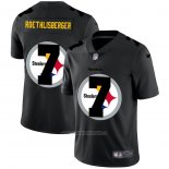 Camiseta NFL Limited Pittsburgh Steelers Roethlisberger Logo Dual Overlap Negro