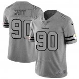 Camiseta NFL Limited Pittsburgh Steelers Watt Team Logo Gridiron Gris