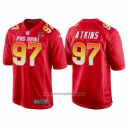 Camiseta NFL Pro Bowl Cincinnati Bengals 97 Geno Atkins AFC 2018 Rojo