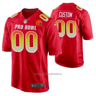 Camiseta NFL Pro Bowl Cleveland Browns Personalizada Rojo