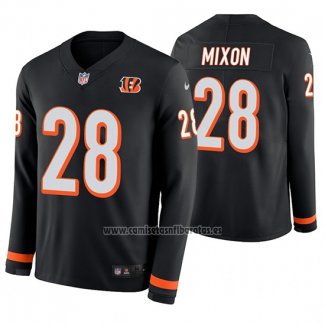 Camiseta NFL Therma Manga Larga Cincinnati Bengals Joe Mixon Negro