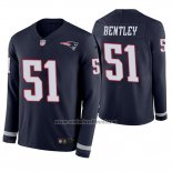 Camiseta NFL Therma Manga Larga New England Patriots Ja'whaun Bentley Azul