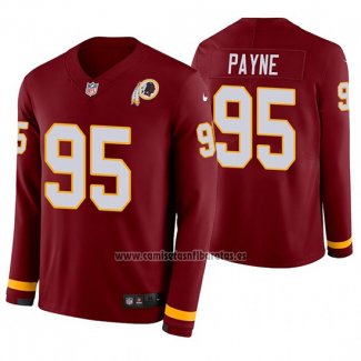 Camiseta NFL Therma Manga Larga Washington Commanders Daron Payne Rojo