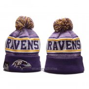 Gorro Beanie Baltimore Ravens Blanco Violeta