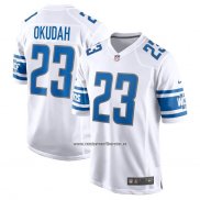 Camiseta NFL Game Detroit Lions Jeff Okudah Blanco