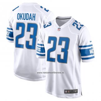 Camiseta NFL Game Detroit Lions Jeff Okudah Blanco