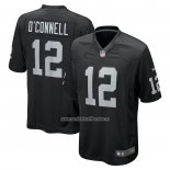 Camiseta NFL Game Las Vegas Raiders Aidan O'Connell Negro Blanco