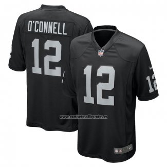 Camiseta NFL Game Las Vegas Raiders Aidan O'Connell Negro Blanco
