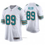 Camiseta NFL Game Miami Dolphins Dwayne Allen Blanco Throwback