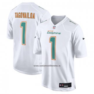 Camiseta NFL Game Miami Dolphins Tua Tagovailoa Fashion Blanco